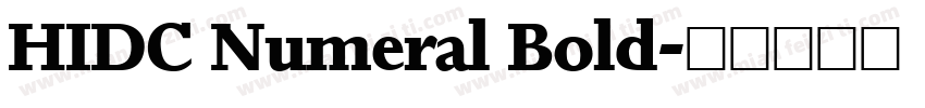 HIDC Numeral Bold字体转换